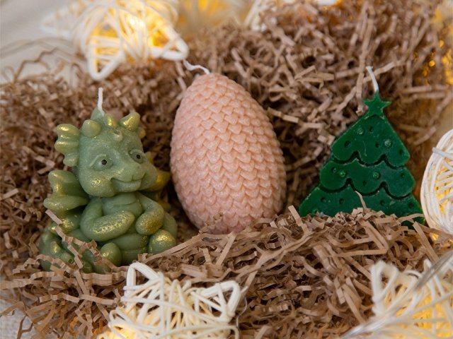 Набор свечей на подставке «Год дракона»