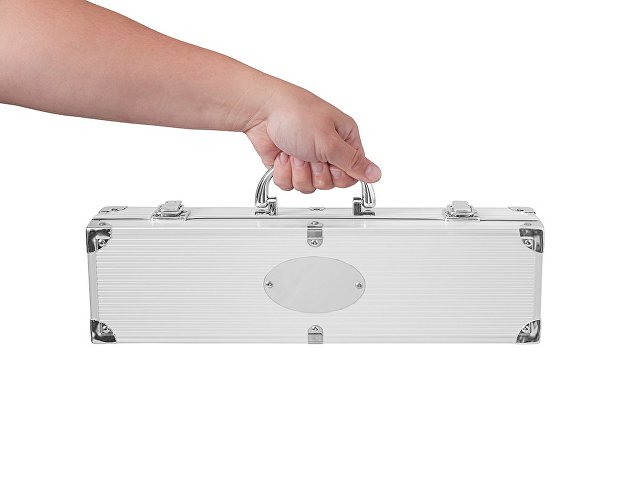 Набор для барбекю в кейсе: лопатка, щипцы, вилка «Salvy» thumbnail