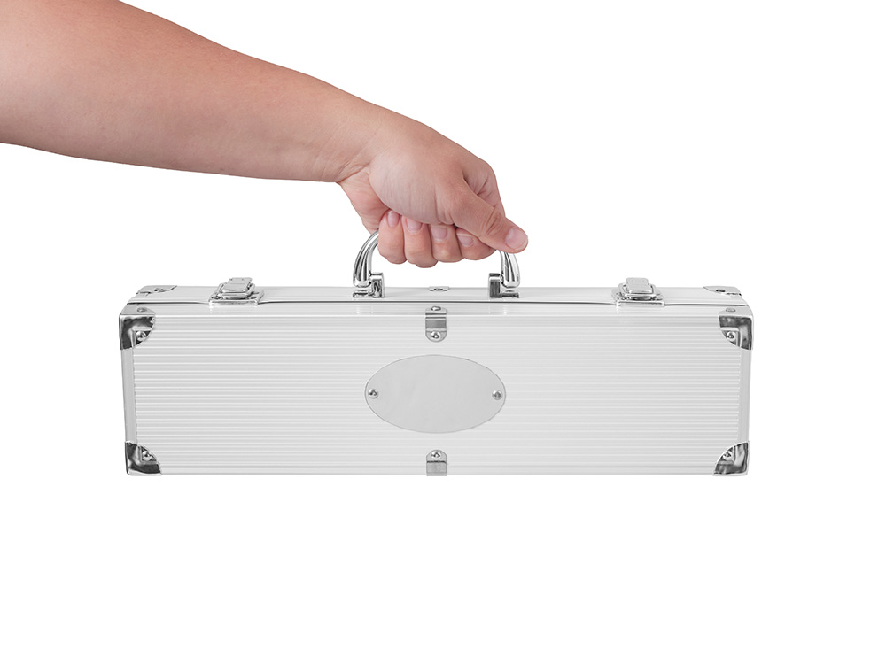 Набор для барбекю в кейсе: лопатка, щипцы, вилка «Salvy» фото 12 Набор для барбекю в кейсе: лопатка, щипцы, вилка «Salvy» фото 12