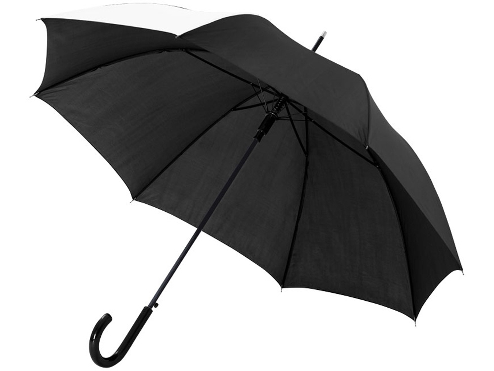 Зонт-трость Lucy 23 полуавтомат, черный/белый