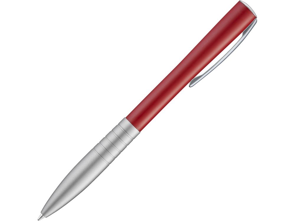 Ручка шариковая металлическая RAISE, красный/серый