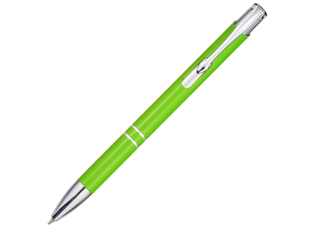 Алюминиевая шариковая кнопочная ручка Moneta, лайм