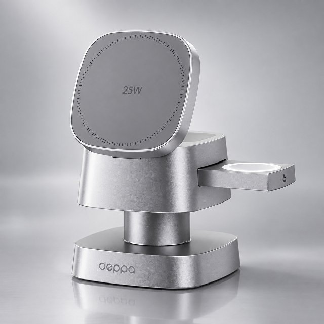 Беспроводное ЗУ 3 в 1, Qi2.2 25W Glow Ligh