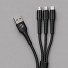 Дата-кабель Armor 3 в 1: micro USB, USB-C, Ligthning, 1.2м, черный, Deppa