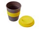 Стакан с силиконовой крышкой "Cafe", желтый