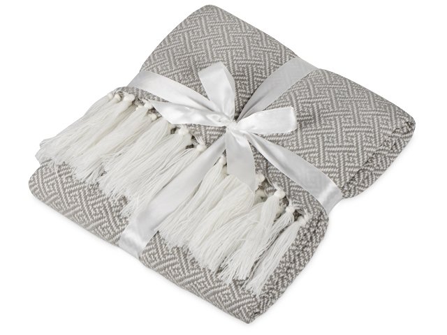 Плед акриловый с белой бахромой «Tassel» thumbnail