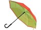 Зонт-трость наоборот Inversa, полуавтомат, оранжевый/зеленое яблоко