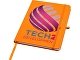 Teak блокнот А5 из переработан. материала в твердой обложке с линован. страницами - Оранжевый