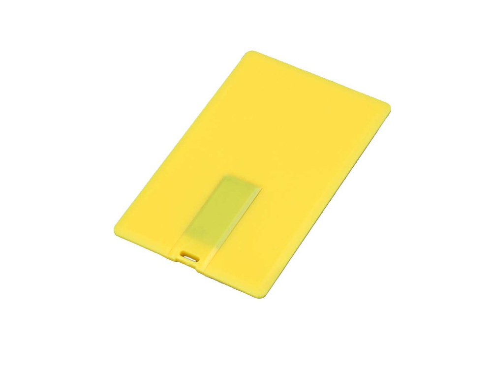 Флешка в виде пластиковой карты, 32 Гб, желтый