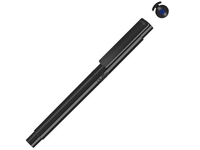 Капиллярная ручка в корпусе из переработанного материала rPET "RECYCLED PET PEN PRO FL», черный с синими чернилами