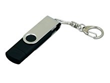 USB 2.0- флешка на 16 Гб с поворотным механизмом и дополнительным разъемом Micro USB (арт. 7030.16.07)