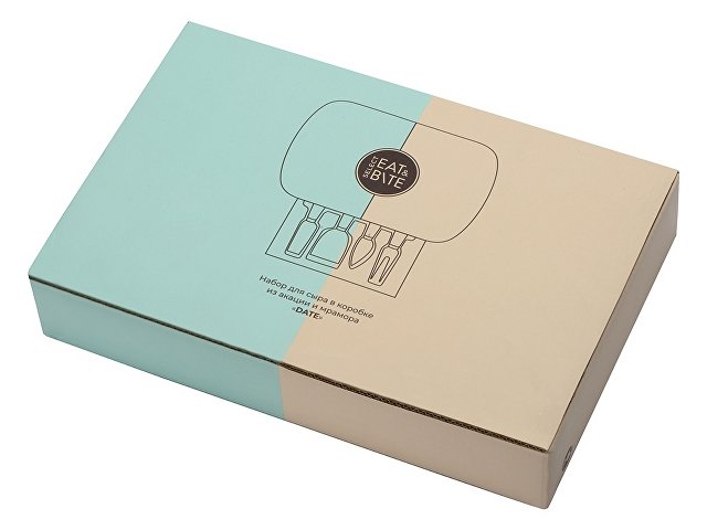 Набор для сыра в подарочной коробке из акации и мрамора «Date» thumbnail