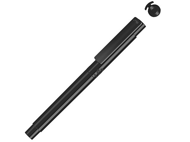 Капиллярная ручка в корпусе из переработанного материала rPET "RECYCLED PET PEN PRO FL», черный с черными чернилами