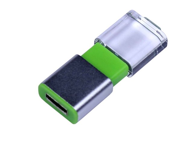 USB 2.0- флешка промо на 32 Гб прямоугольной формы, выдвижной механизм — фото 2