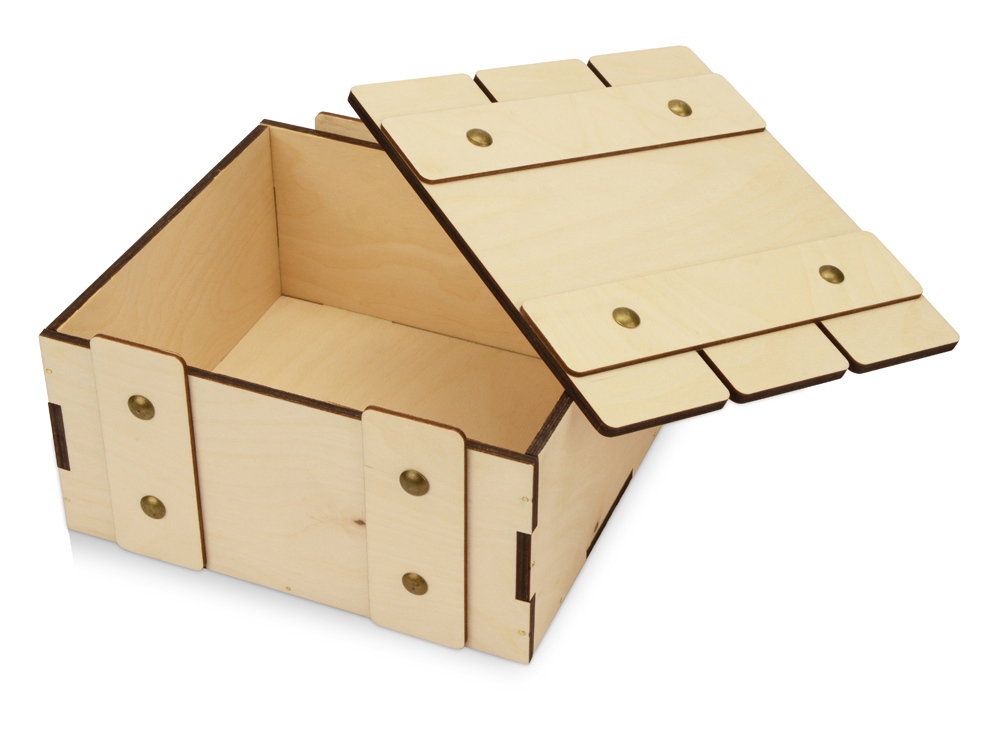 Деревянная подарочная коробка с крышкой Ларчик 2
