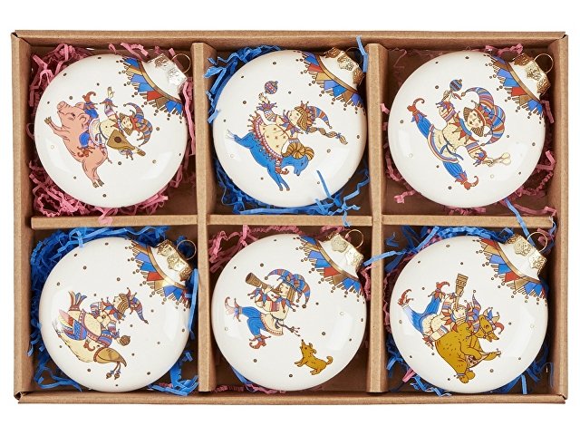 Набор новогодних игрушек, 6 шт thumbnail