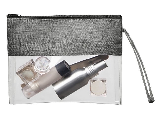 Прозрачная косметичка «Leony» из ПВХ и ткани thumbnail