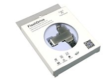 USB 3.0/micro USB/Lightning- флешка на 64 Гб с поворотным механизмом