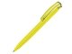 Ручка шариковая трехгранная UMA «TRINITY K transparent GUM», soft-touch, желтый