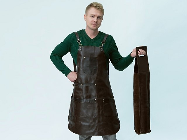 Набор: Фартук из натуральной кожи в тубусе thumbnail