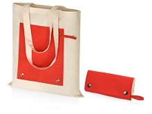 Складная хлопковая сумка для шопинга «Gross» с карманом, 180 г/м2 (арт. 955101)