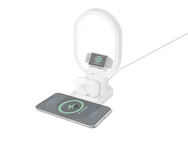 Беспроводная зарядная станция 4-в-1 «Portal» c лампой, 15 Вт