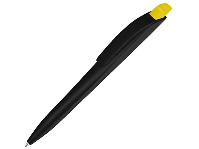 Ручка шариковая пластиковая "Stream", черный/желтый