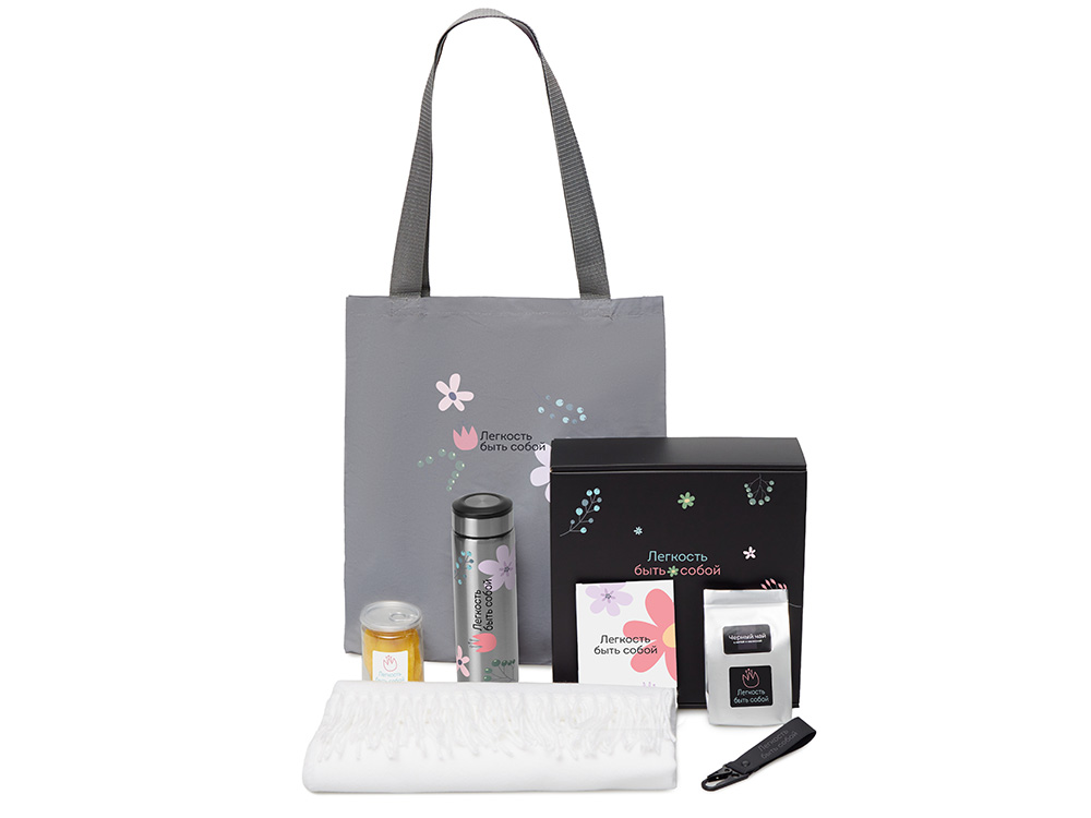 Подарочный набор «Re:f. Walk» с палантином, шоппером и термосом