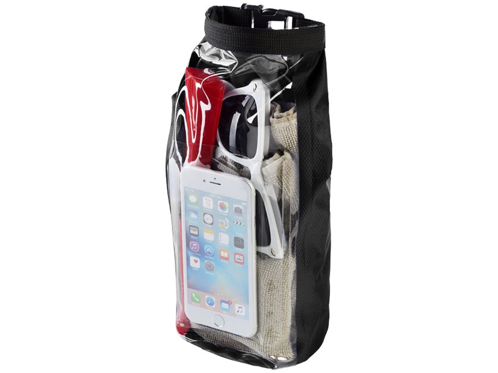 Туристическая водонепроницаемая сумка объемом 2 л, чехол для телефона, черный